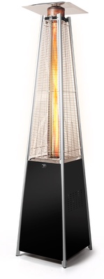 Estufa de Terraza Piramidal Exterior a Gas Butano-propano Acabado Negro